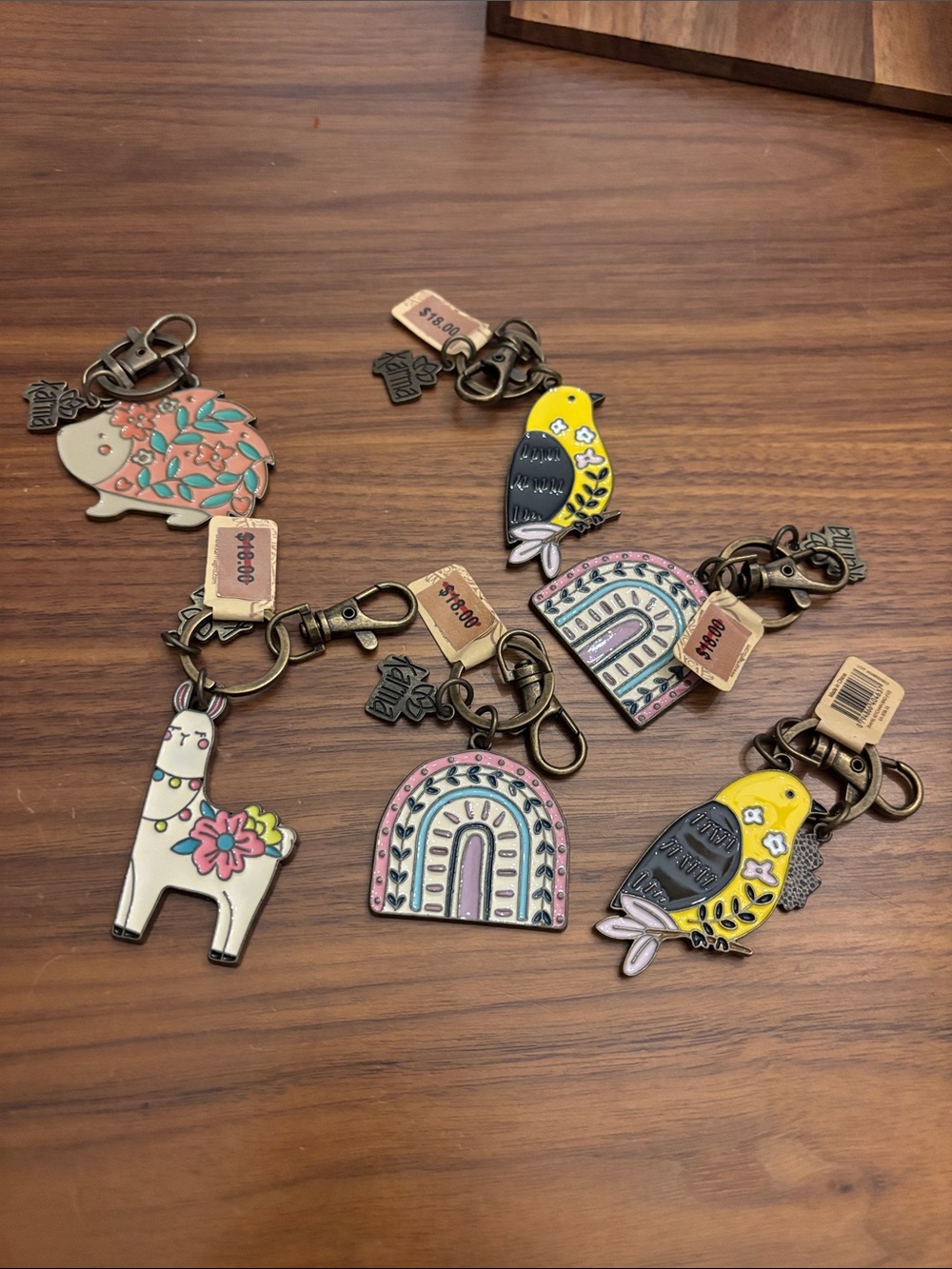 Set of 6 NWT Karma Keychains